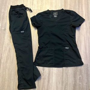 Women’s Cherokee Size XX-Small Black Scrub Set